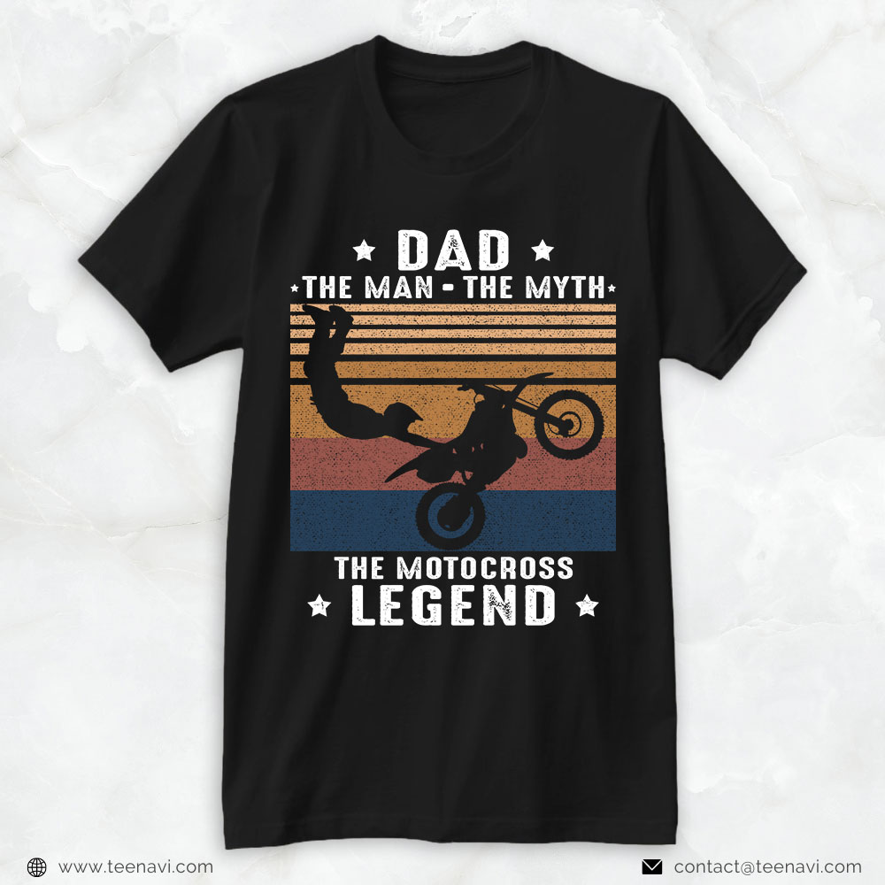 Motocross Dad Shirt, Vintage Dad The Man The Myth The Motocross Legend