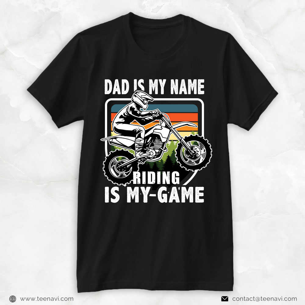 Motocross Dad Shirt, Vintage Dad Is My Name Riding Is My Game