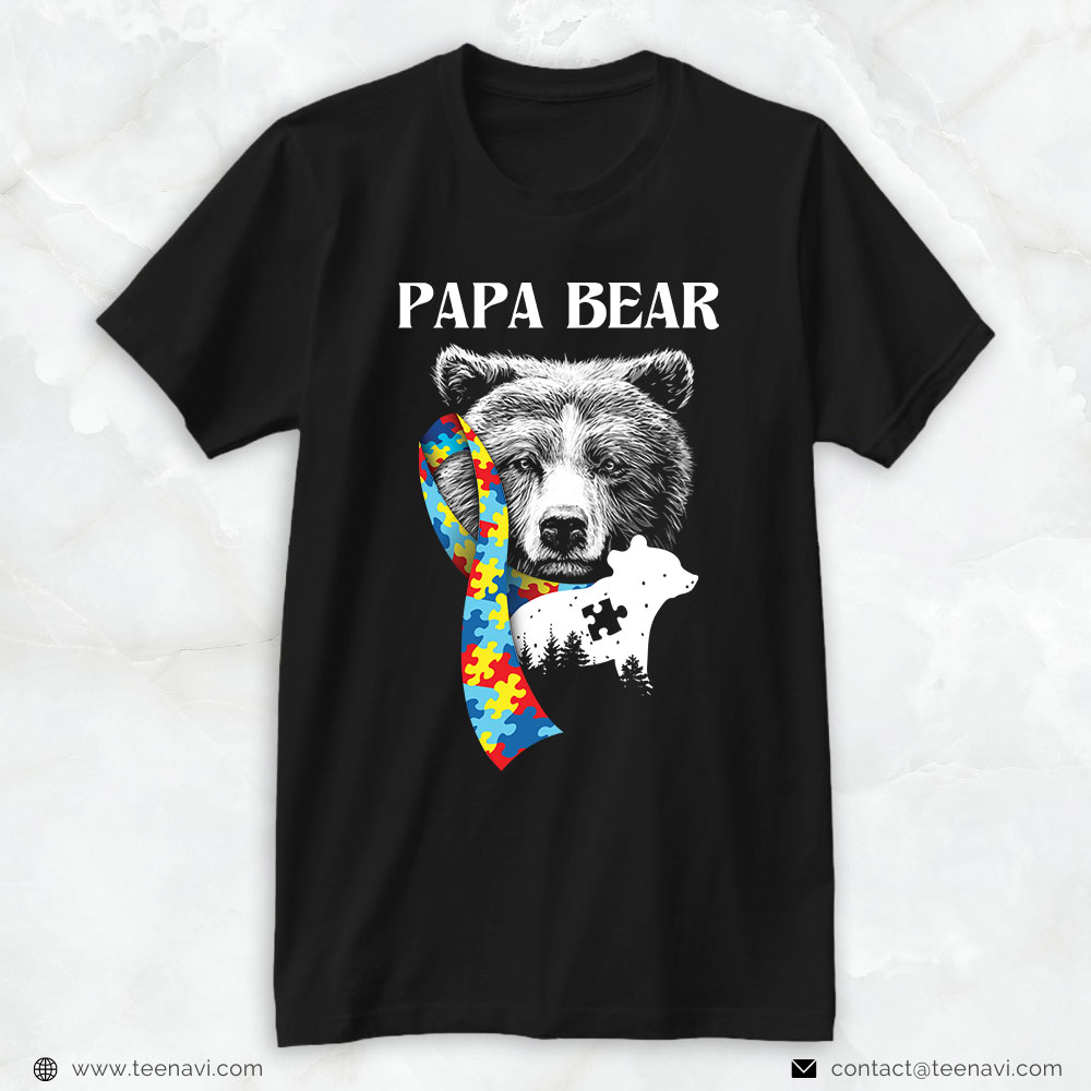 Autism Dad Shirt, Papa Bear