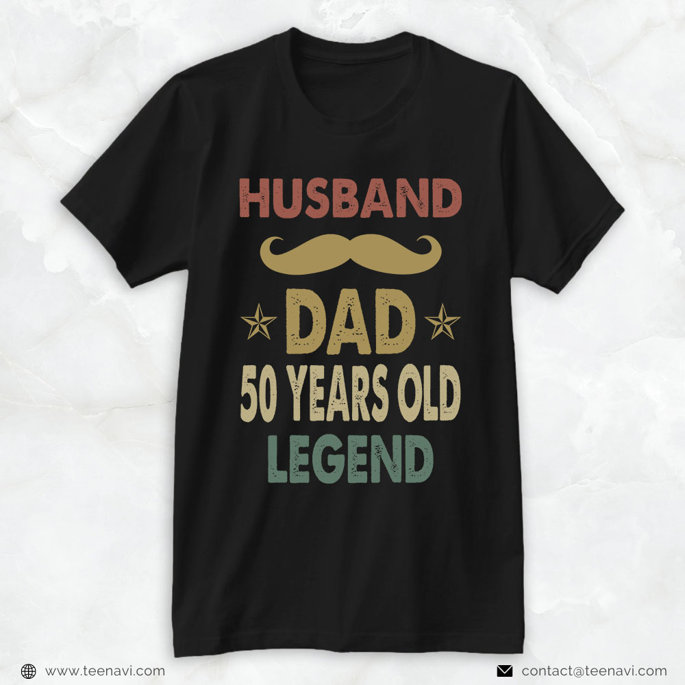 50th Birthday Shirt, Husband Dad 50 Years Old Legend