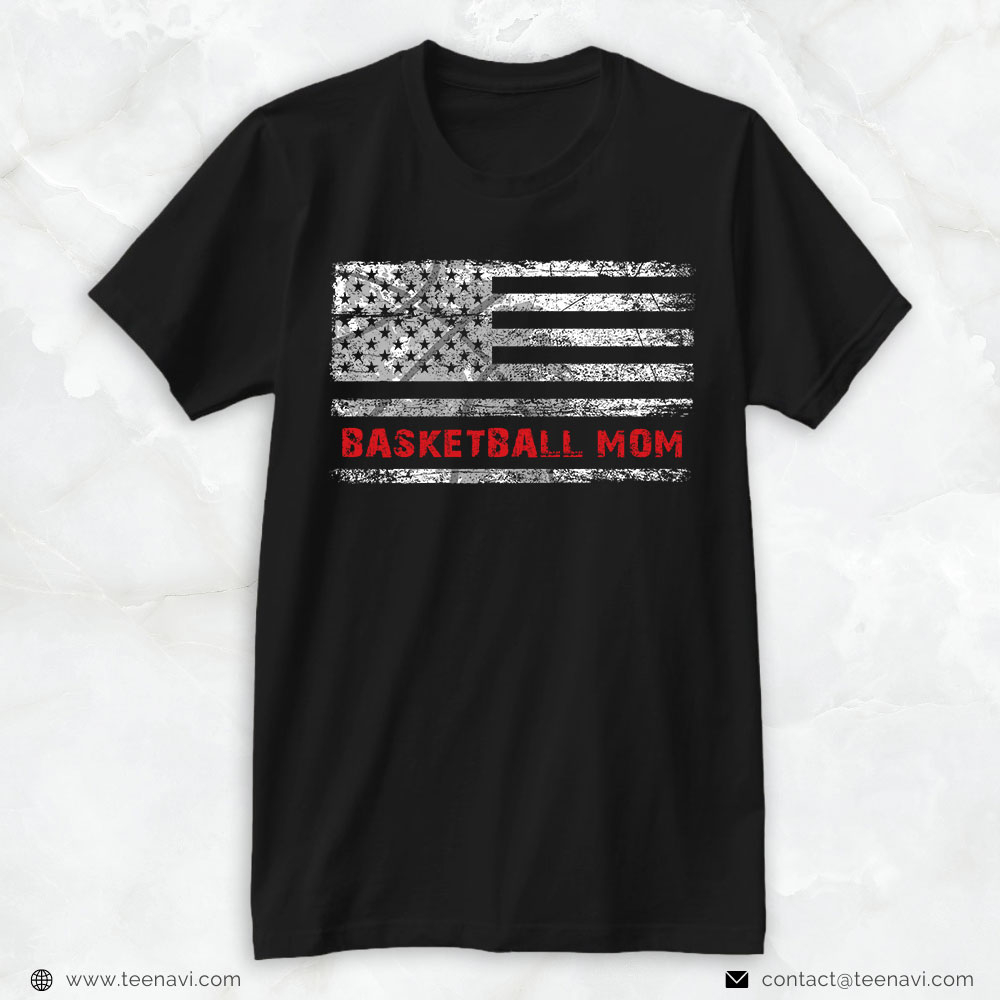 Basketball Mom Shirt, Basketball Mom American Flag