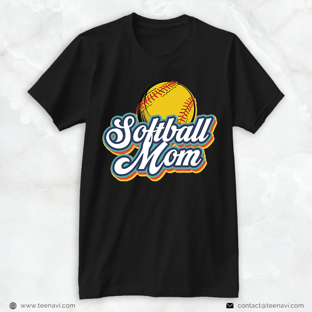 Softball Mom Shirt, Softball Mom Cool Softball Ball