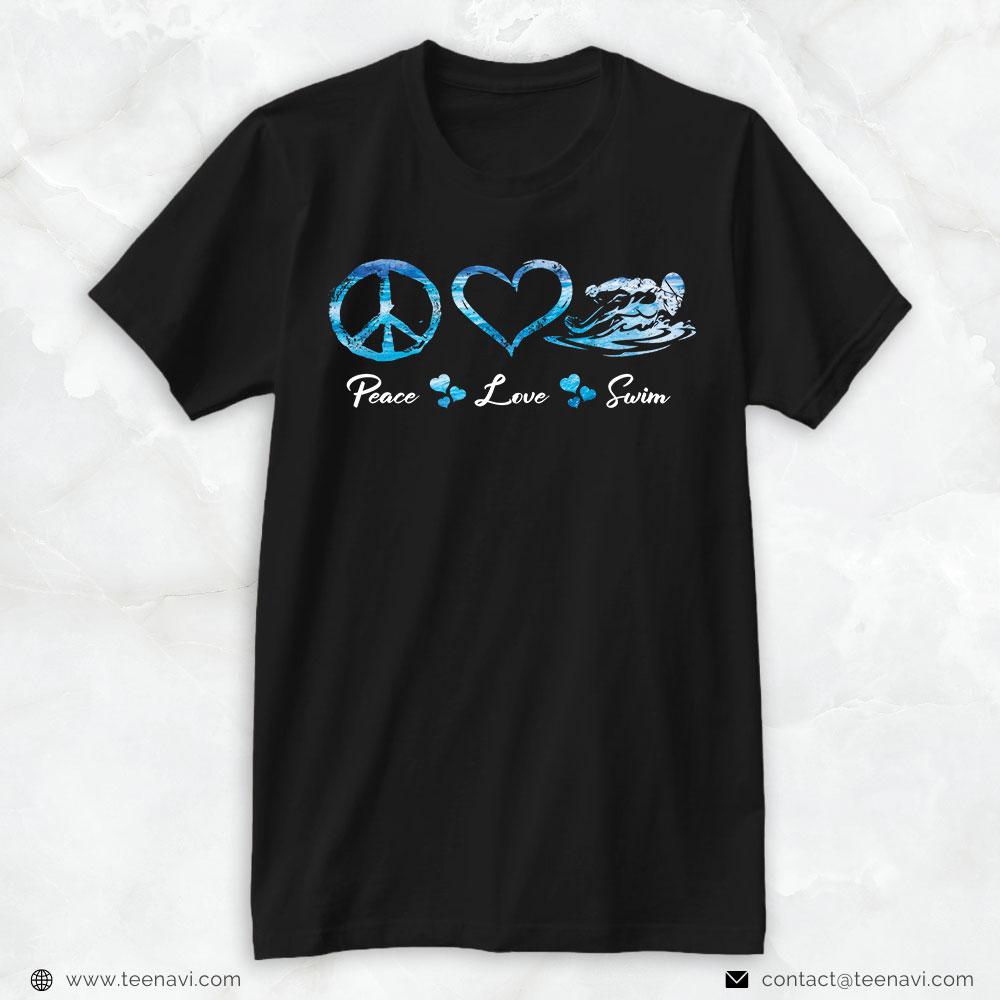 Swim Mom Shirt, Peace Love Swim