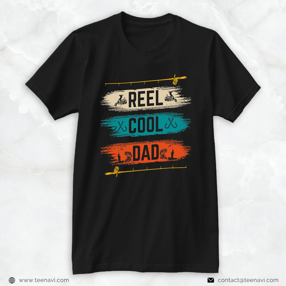 Fishing Shirt, Reel Cool Dad Fishing Father’s Day Vintage Style Costume