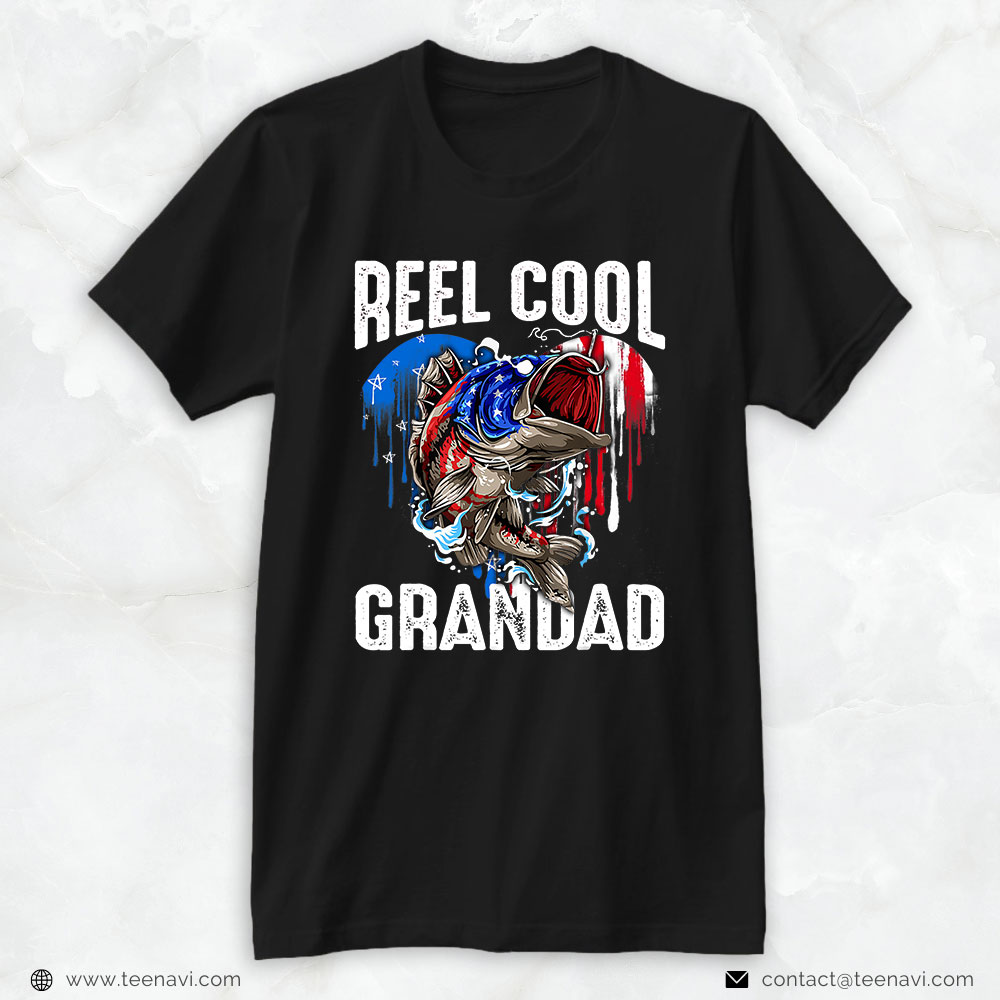 Funny Fishing Shirt, Reel Cool Grandad Fishing Lover Father's Day Gift Vintage