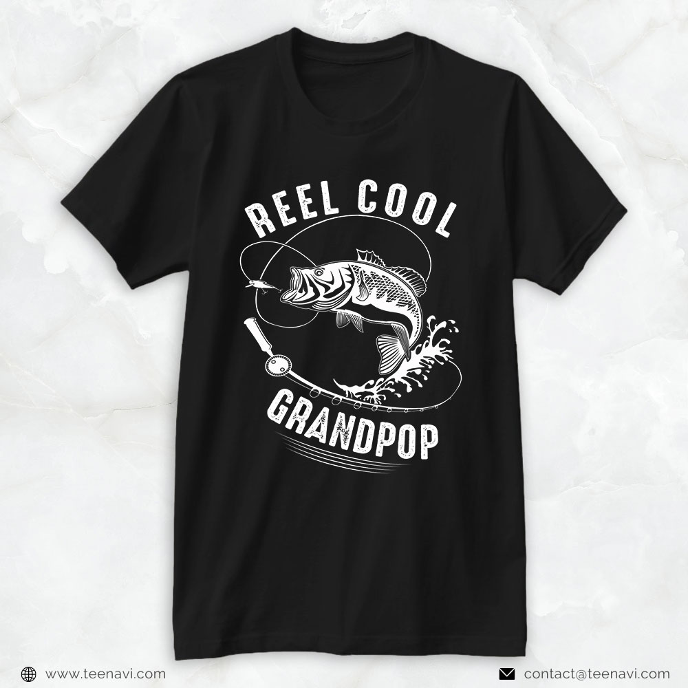 Fish Shirt, Reel Cool Grandpop Fishing Father's Day Fisherman Fish