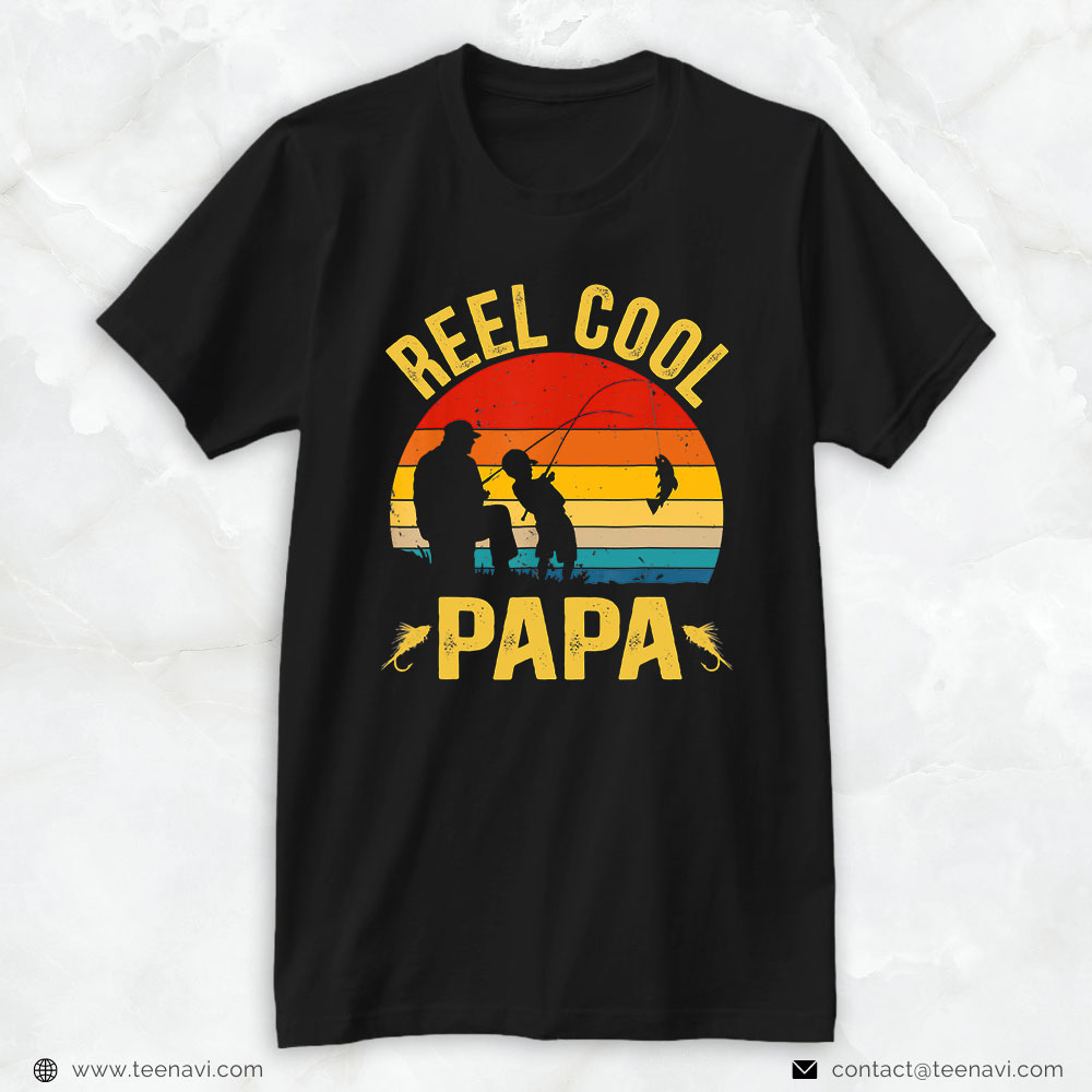 Fishing Shirt, Reel Cool Papa Funny Fishing Fathers Day
