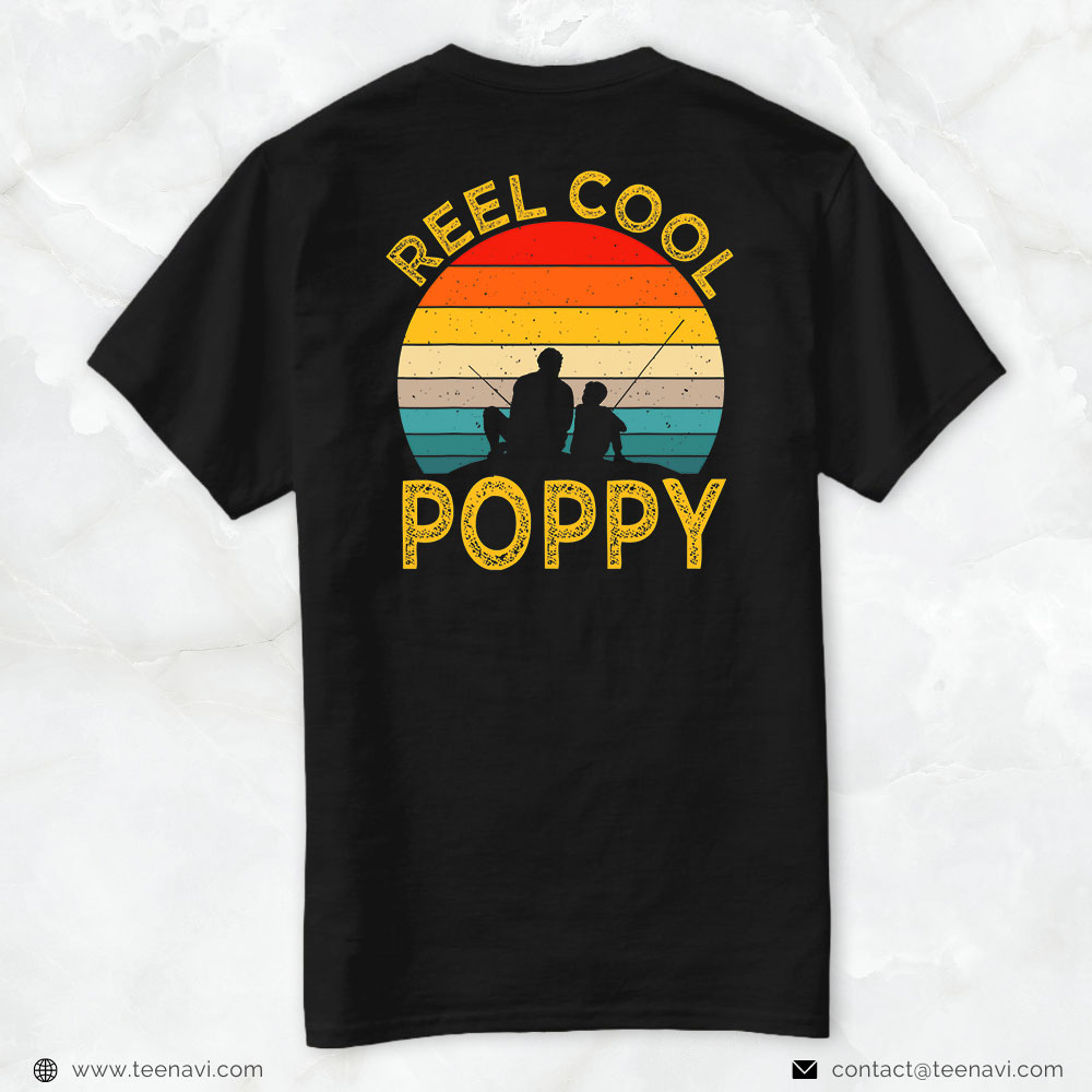 Fish Shirt, Reel Cool Poppy Fishing Daddy Vintage Grandpa Fathers Day
