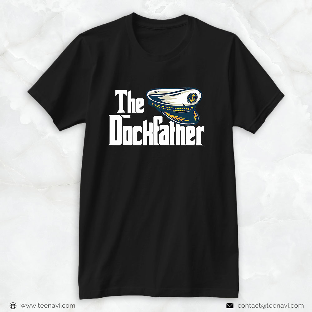Cool Fishing Shirt, The Dockfather Funny Boating Fishing Boat Dad Captain Boater