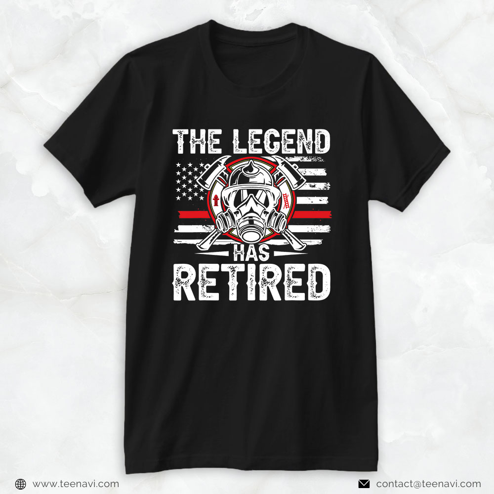 American Flag Gas Respirator Mask Axes Shirt, The Legend Has Retired