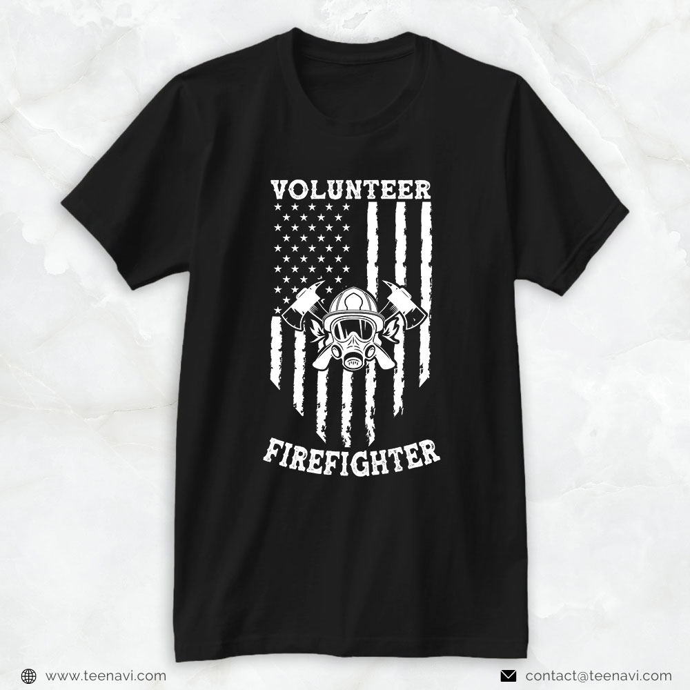 Firefighter American Shirt, Volunteer Firefighter