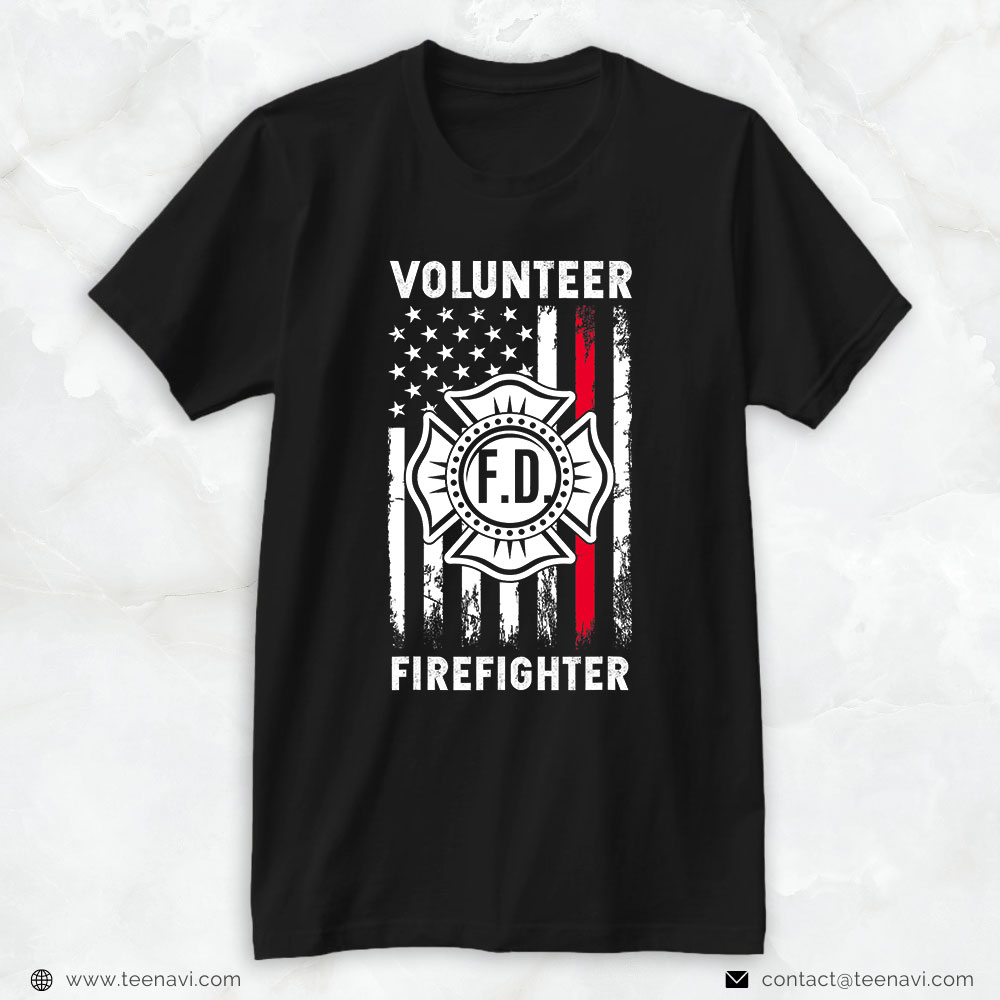 Firefighter Shirt, F.D Volunteer Firefighter