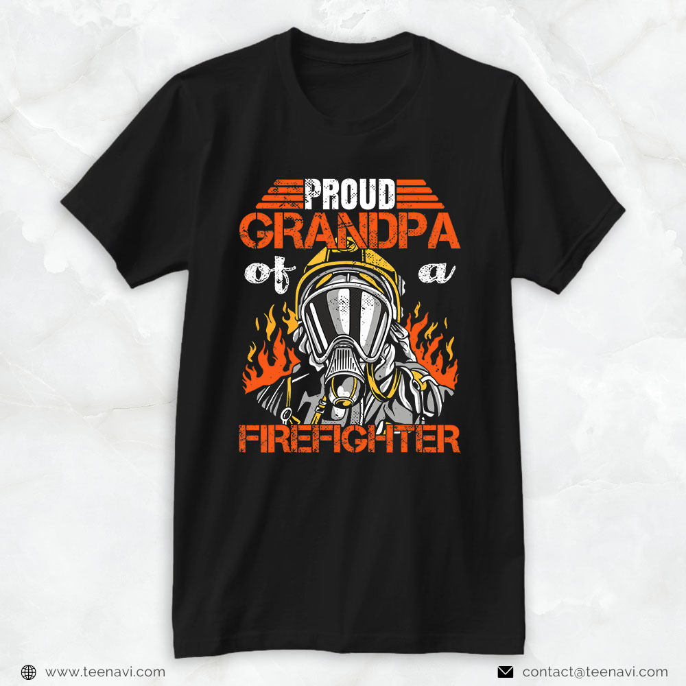 Firefighter Grandpa Shirt, Proud Grandpa Of A Firefighter