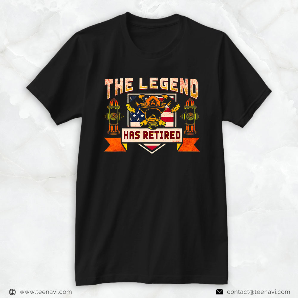 Firefighter American Shirt, The Legend Has Retired