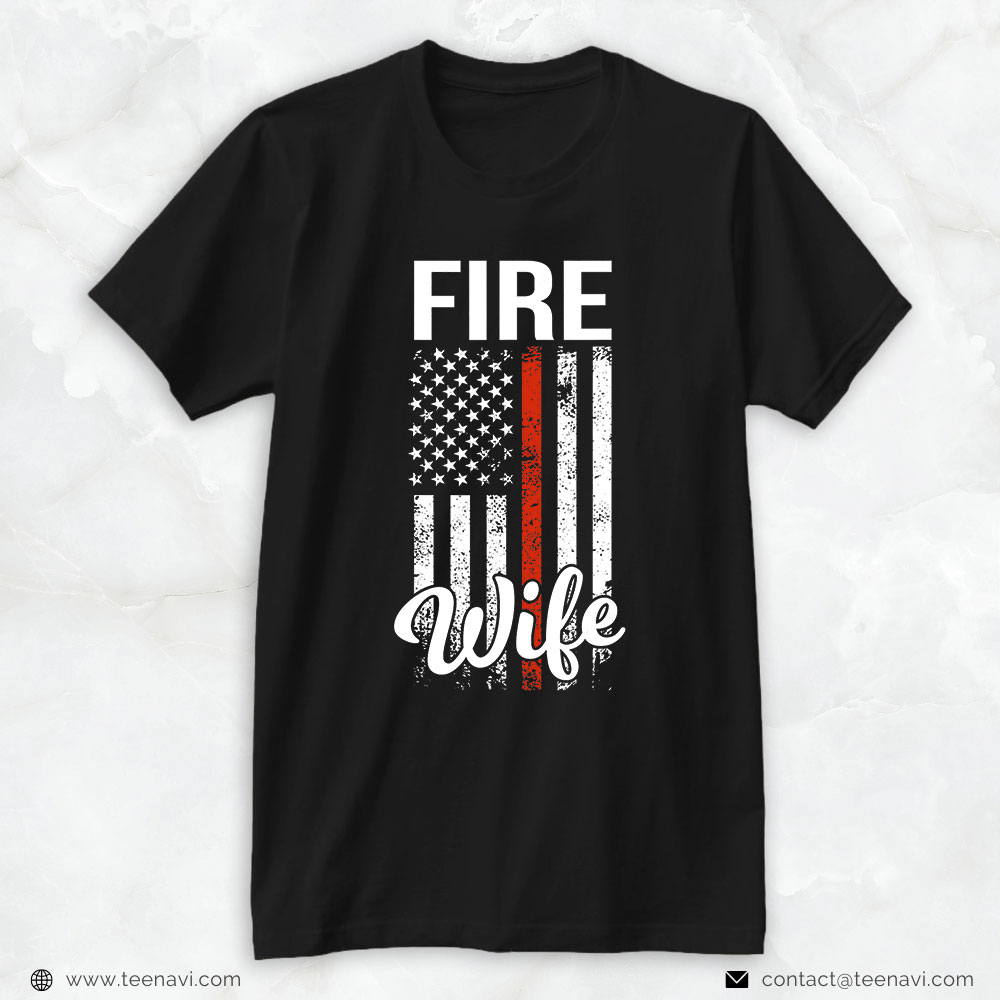 Firefighter Wife Shirt, Proud To Be An American Firefighter's Wife