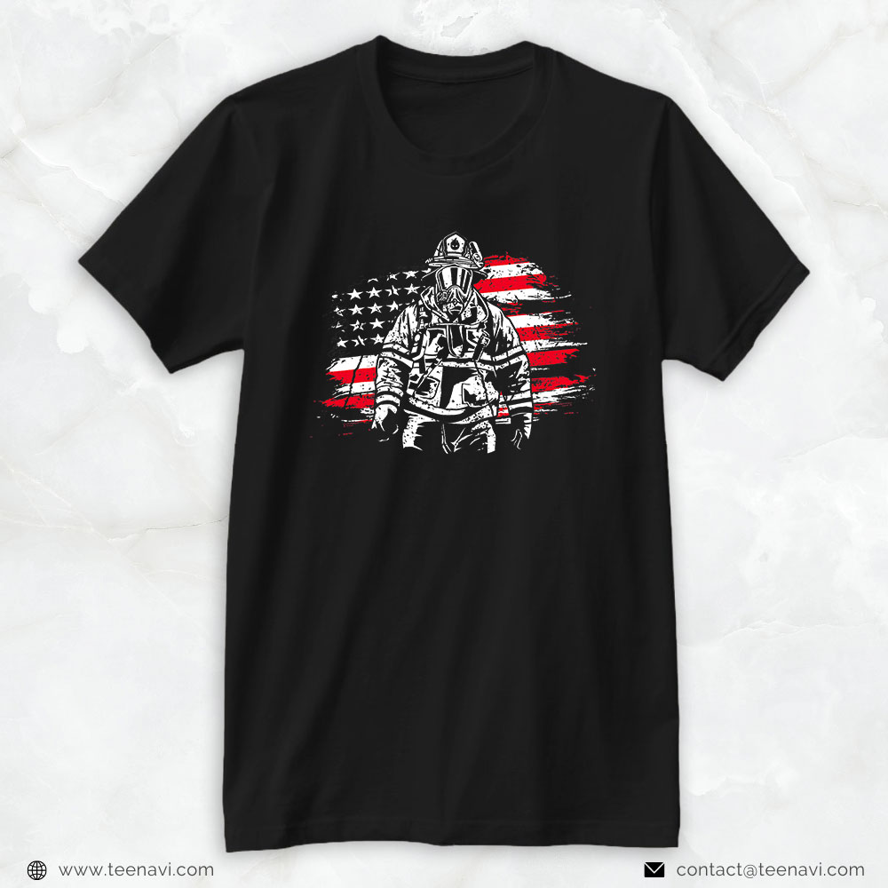 Firefighter Shirt, American Patriotic Firefighter