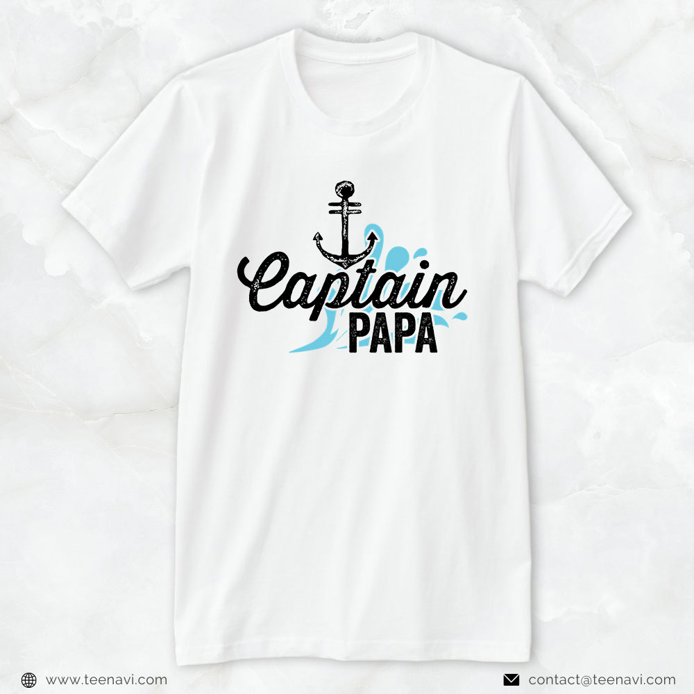 Fishing Shirt, Captain Papa For Pontoon Boat Sailor Fishing Men And Boaters