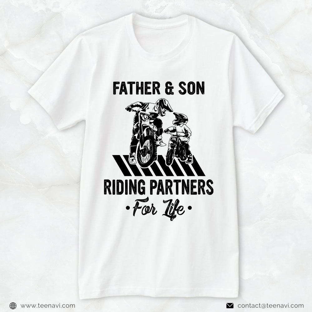 Motocross Dad Shirt, Father And Son Riding Partners For Life