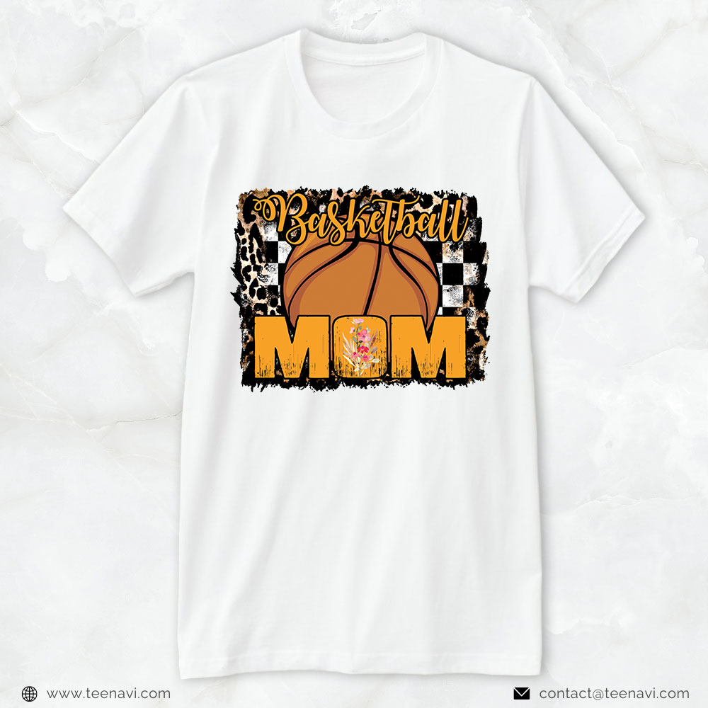 Basketball Mom Shirt, Basketball Mom Leopard