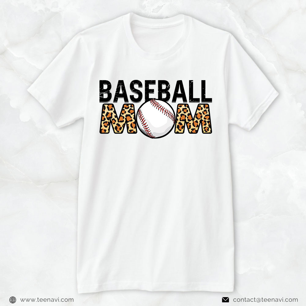 Baseball Mom Shirt, Baseball Mom Leopard