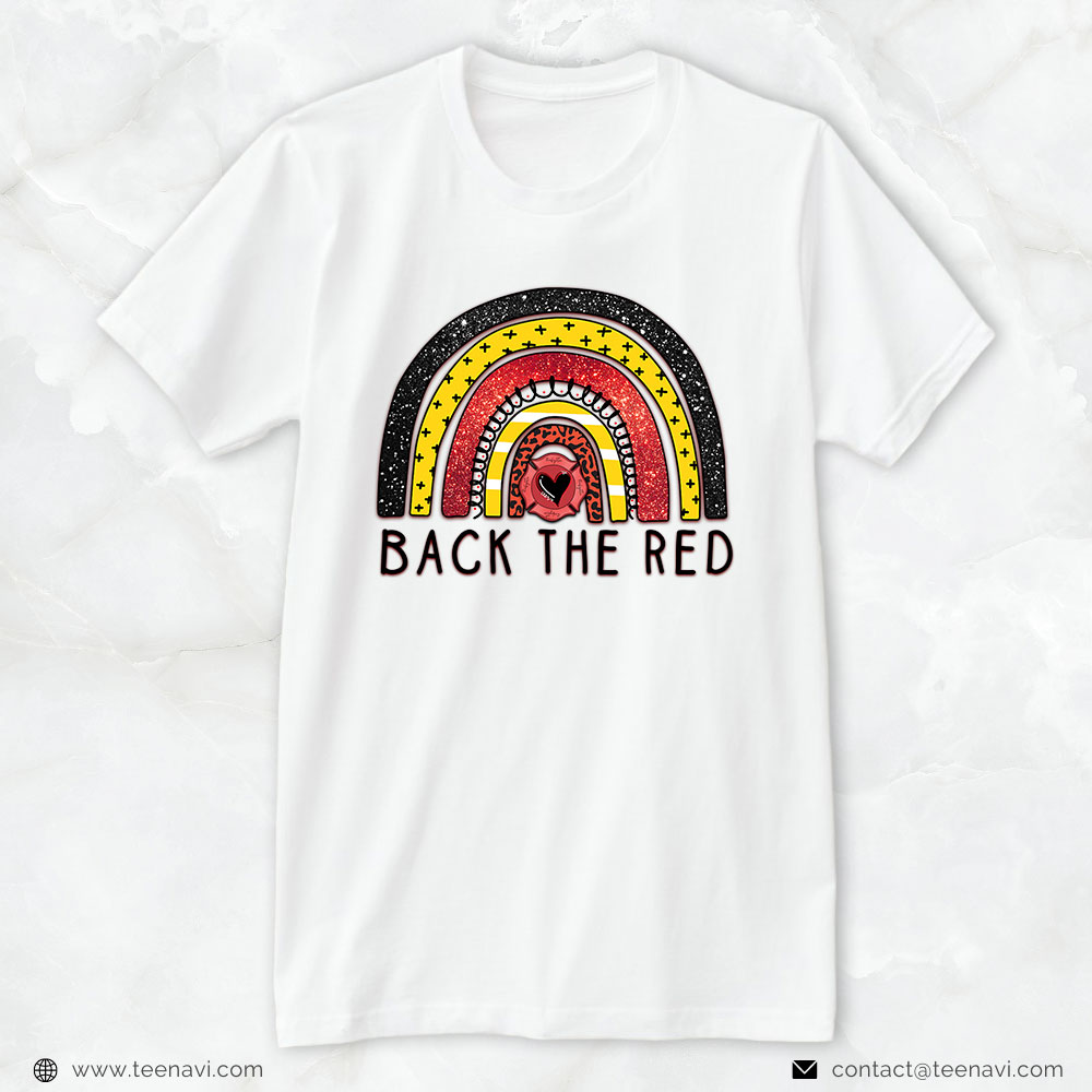 Firefighter Heart Shirt, Back The Red