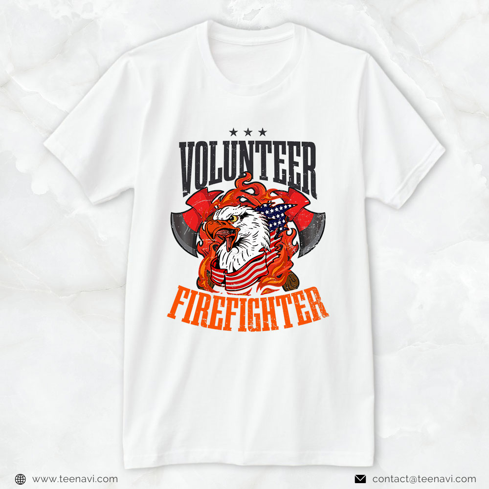 Firefighter Eagle Shirt, American Volunteer Firefighter