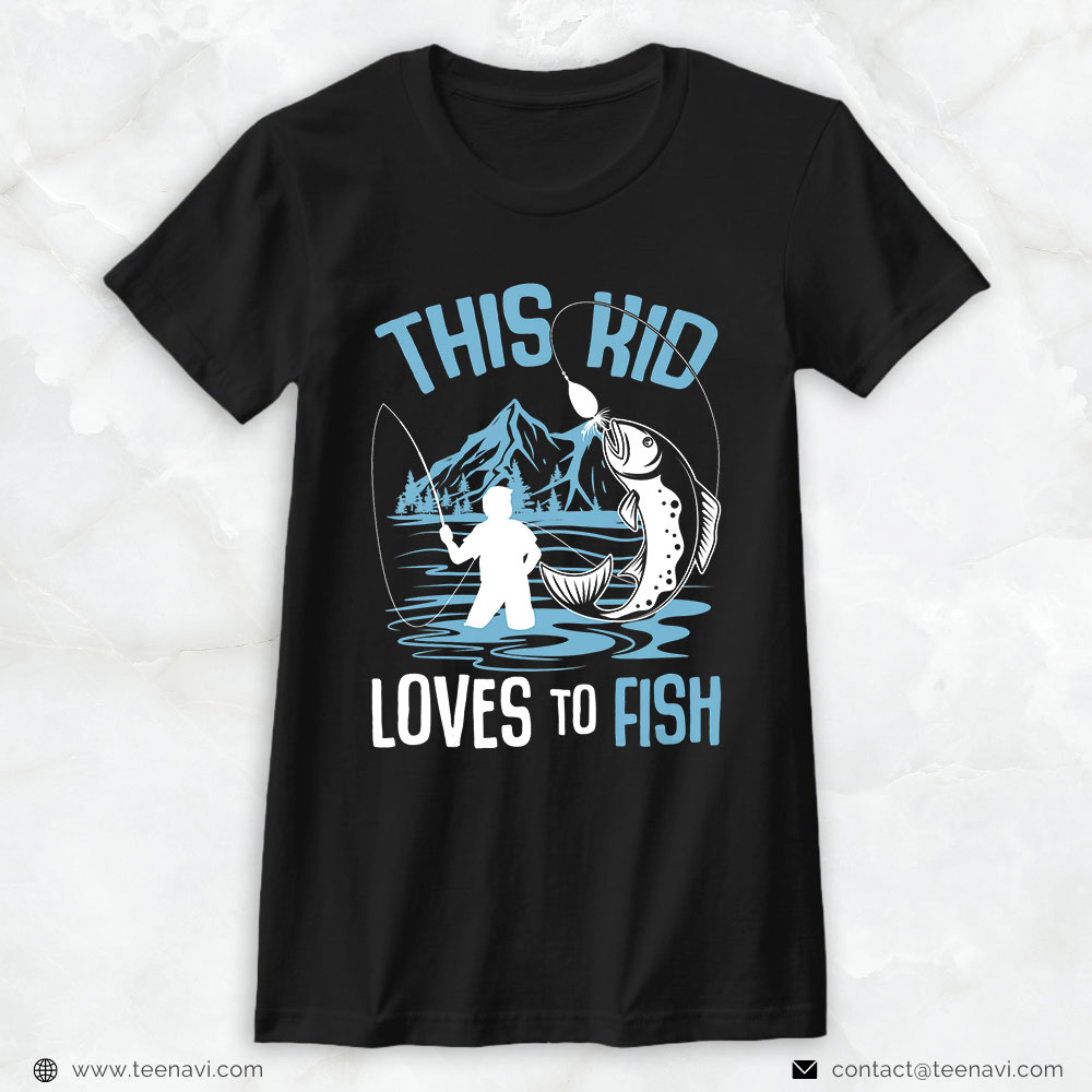 Fishing Shirt, Kids This Kid Loves To Fish Boys
