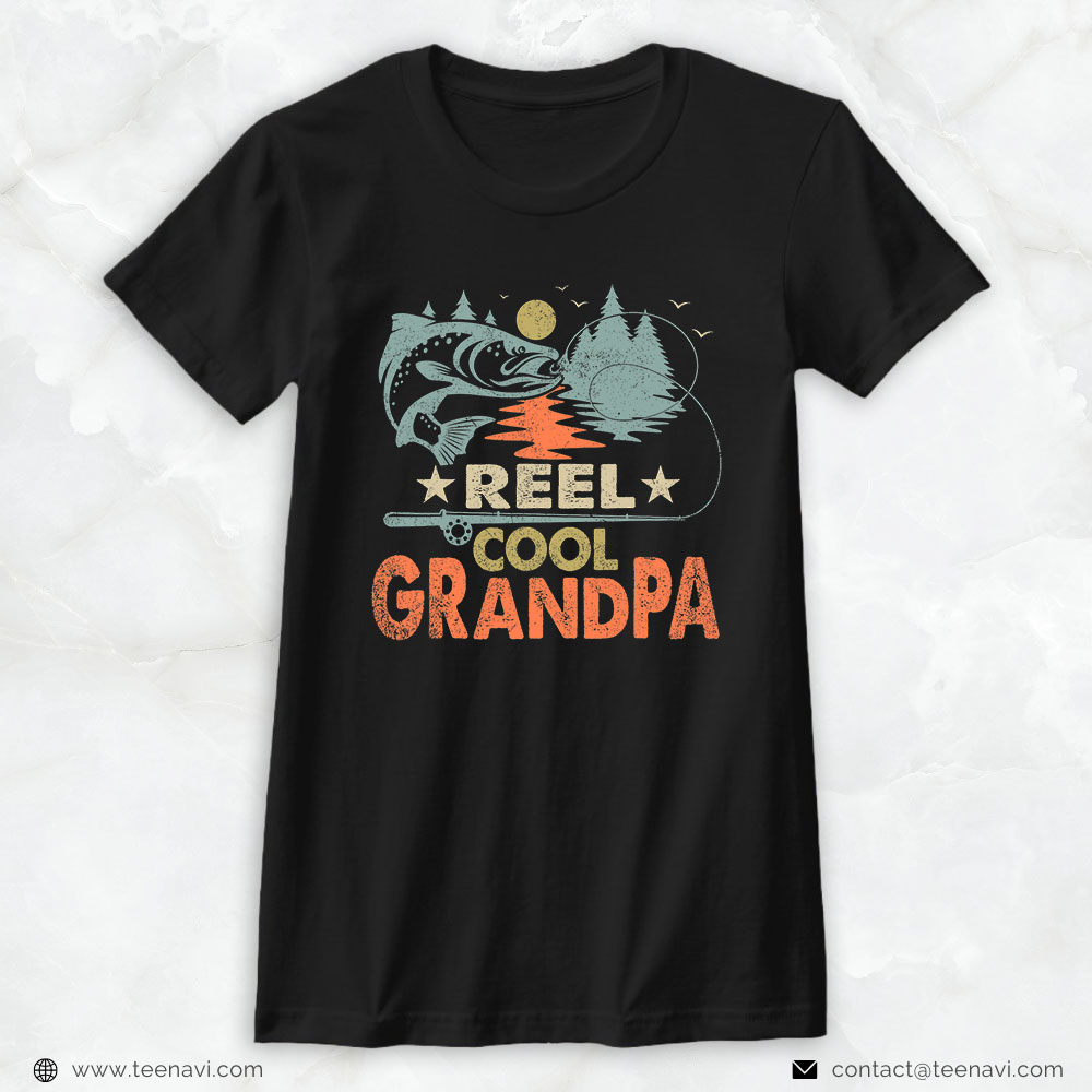 Fishing Shirt, Reel Cool Grandpa Fishing Lover Vintage Father's Day