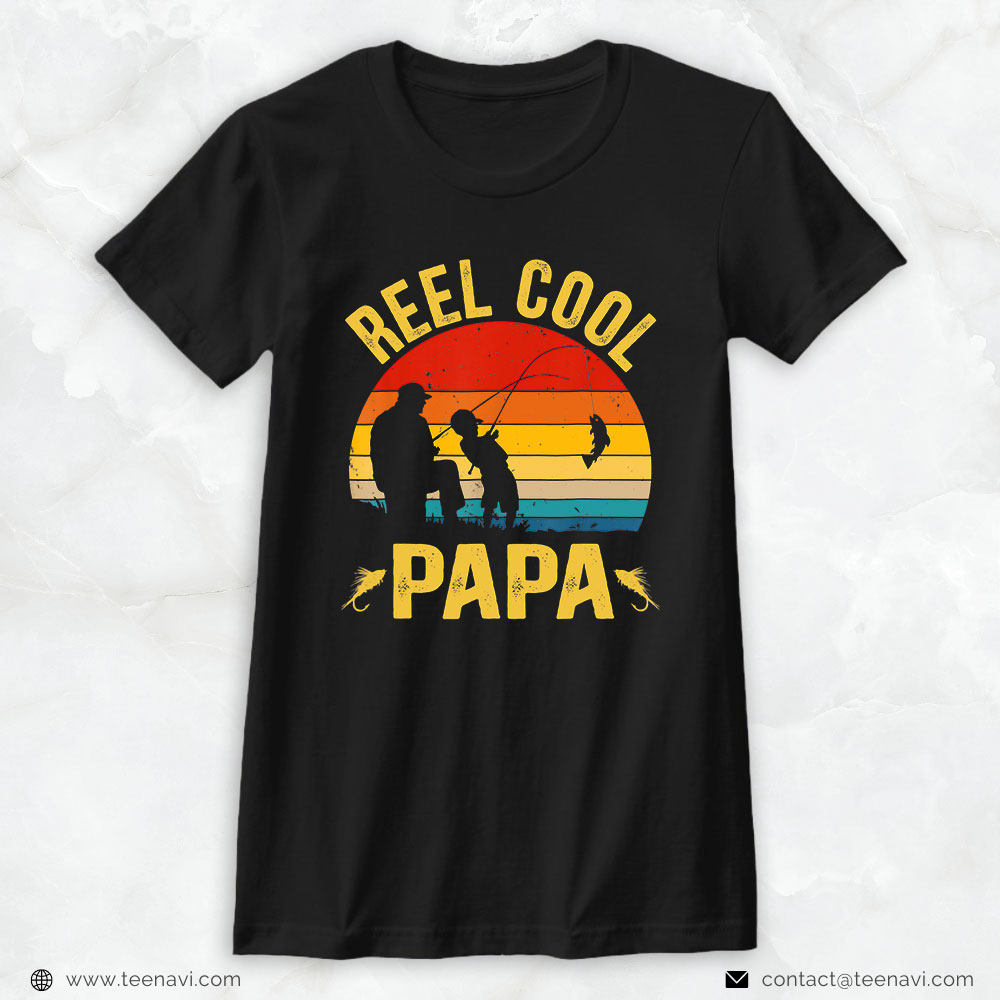 Fishing Shirt, Reel Cool Papa Funny Fishing Fathers Day