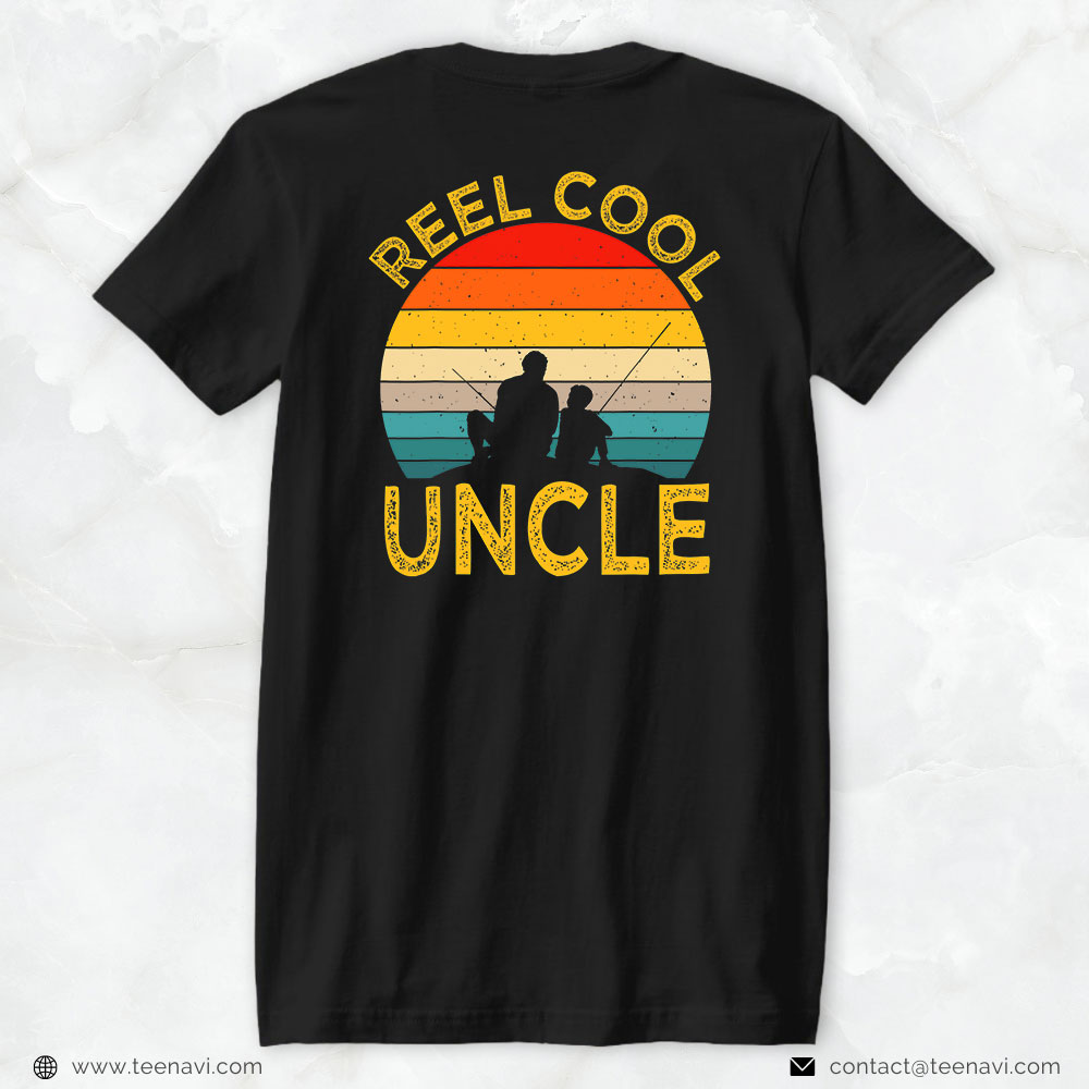 Cool Fishing Shirt, Reel Cool Uncle Fishing Daddy Vintage Grandpa Fathers Day