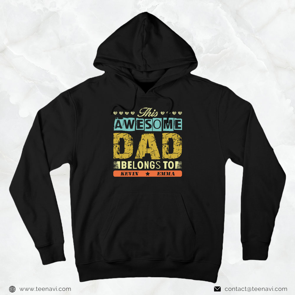 Personalized Dad Shirt, This Awesome Dad Belongs To