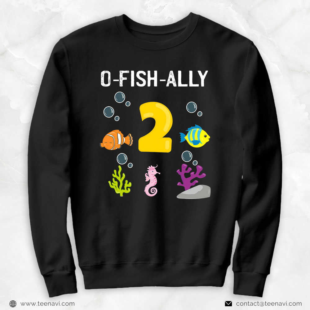 Cool Fishing Shirt, Ofishally 2 Year Old Fishing Themed 2nd Birthday Girl Boy