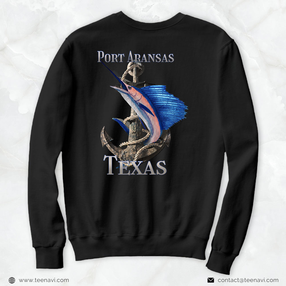 Cool Fishing Shirt, Port Aransas Texas Swordfish Marlin Ocean Fishing  T-Shirt - TeeNavi