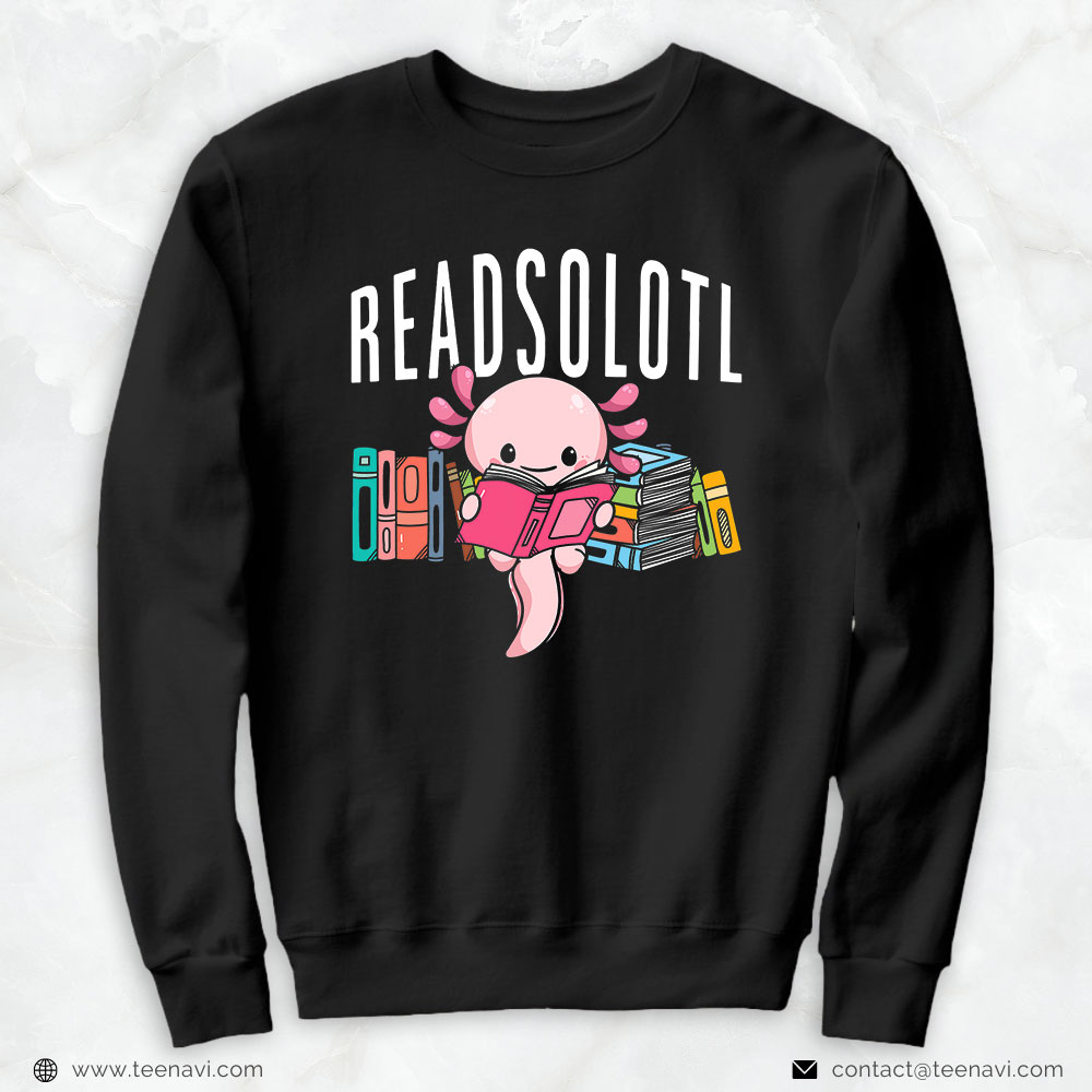 Fish Shirt, Readsolotl Read Book Axolotl Funny Reading Fish Books Lizard