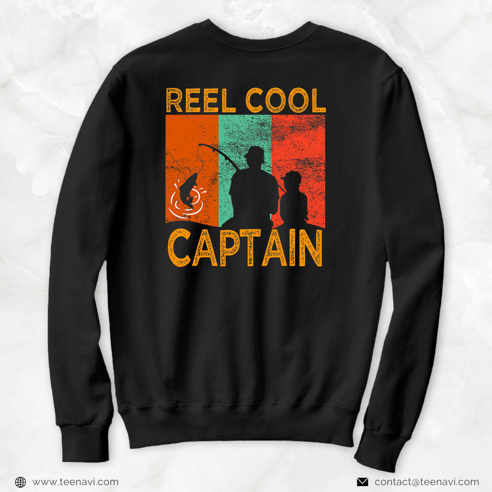 Fishing Shirt, Reel Cool Captain Fishing Daddy Vintage Grandpa Fathers Day