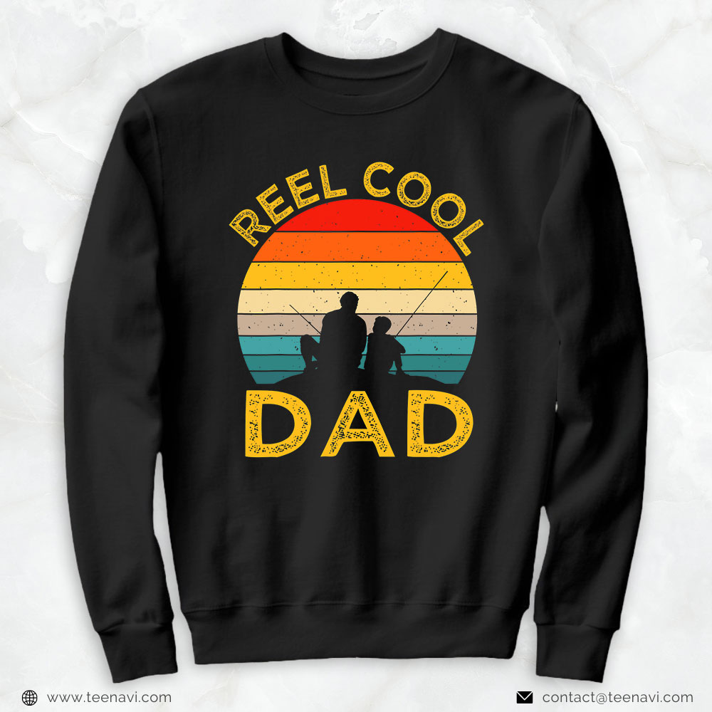 Fish Shirt, Reel Cool Dad Fishing Daddy Vintage Grandpa Fathers Day