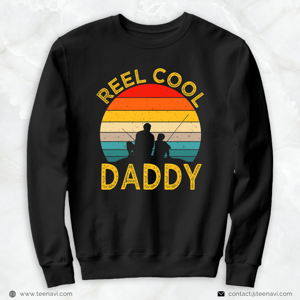 Cool Fishing Shirt, Reel Cool Daddy Fishing Daddy Vintage Grandpa Fathers Day
