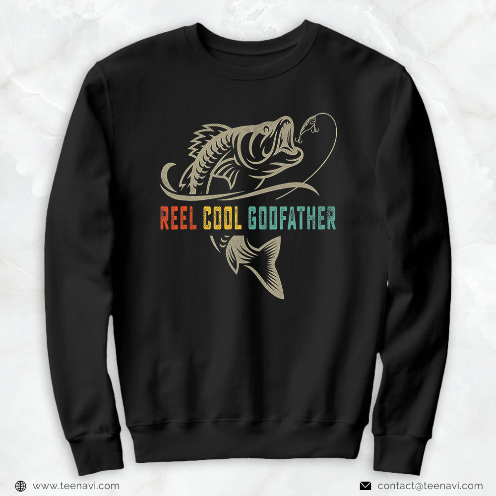 Cool Fishing Shirt, Reel Cool Godfather Fathers Day Gift For Fishing Dad