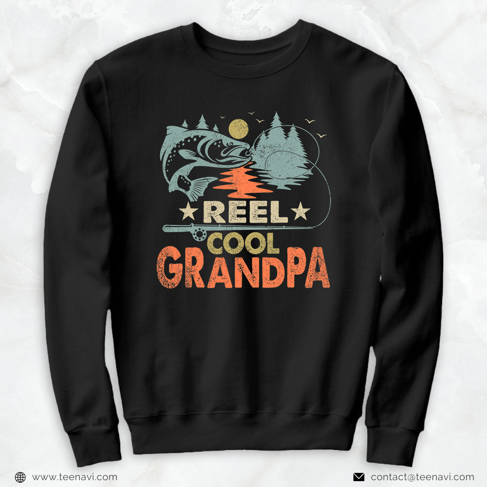 Fishing Shirt, Reel Cool Grandpa Fishing Lover Vintage Father's Day