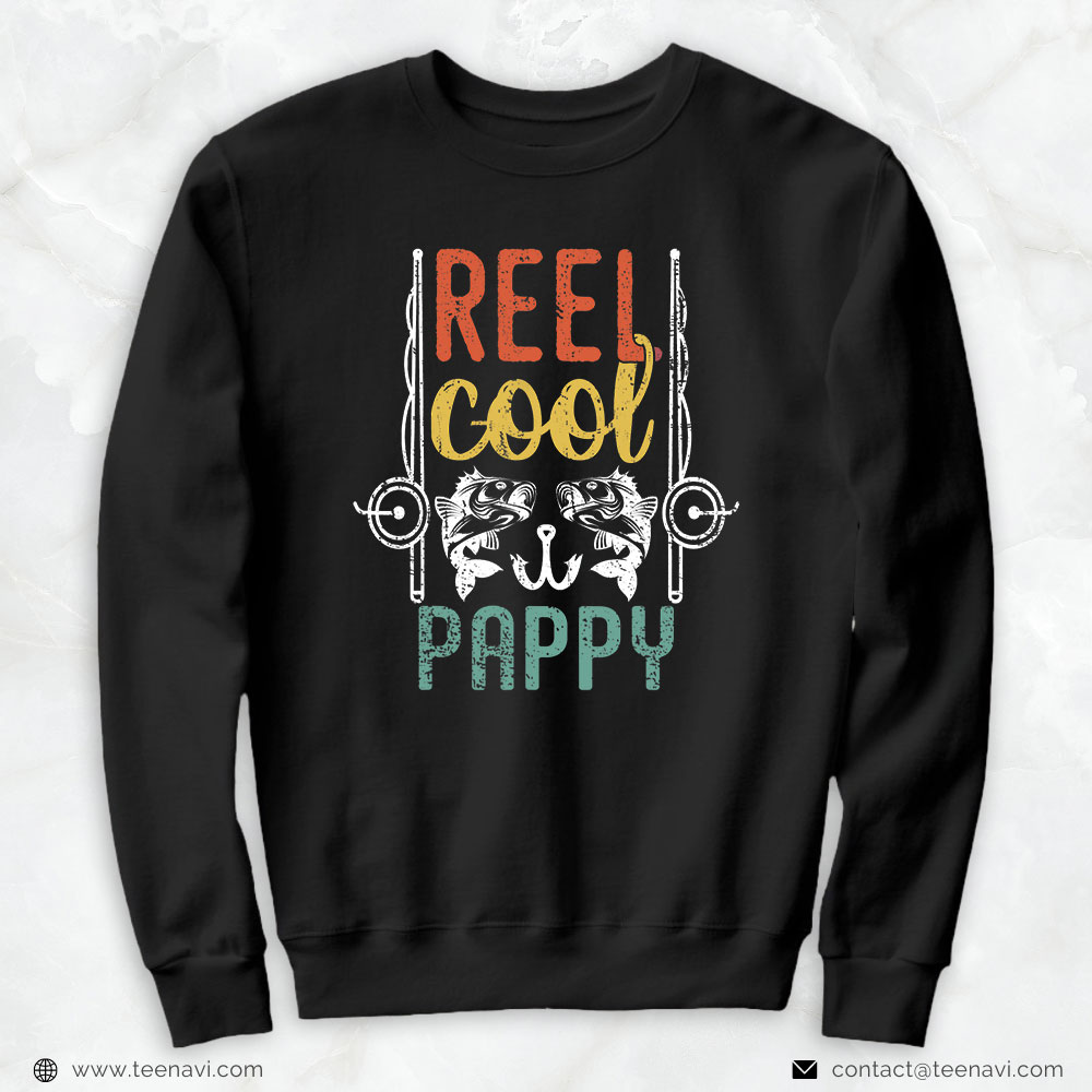 Fishing Shirt, Reel Cool Pappy Funny Father's Day Fisherman Daddy Fishing
