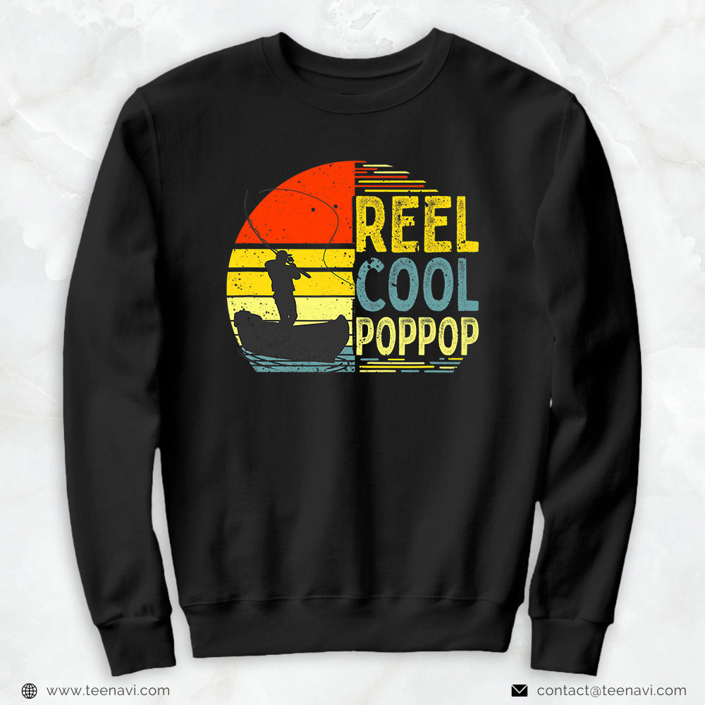 Funny Fishing Shirt, Reel Cool Poppop Fishing Funny Grandpa Poppop Fathers Day