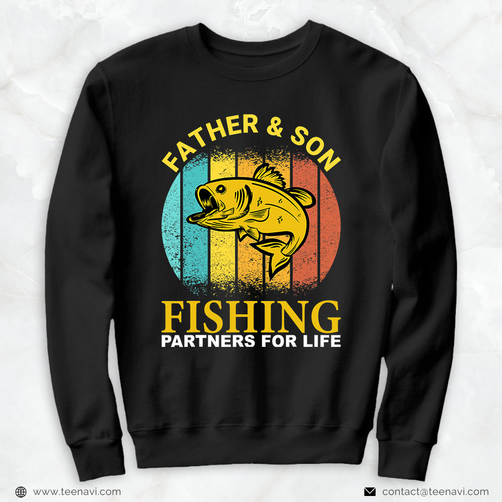 Funny Fishing Shirt, Vintage Father And Son Fishing Partners For Life Matching