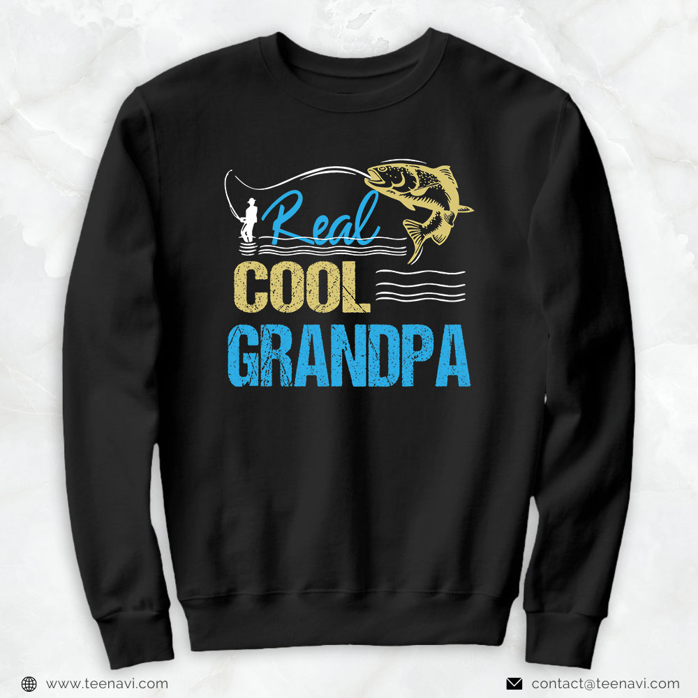 Cool Fishing Shirt, Vintage Reel Cool Grandpa Fishing Daddy Grandpa Fathers Day