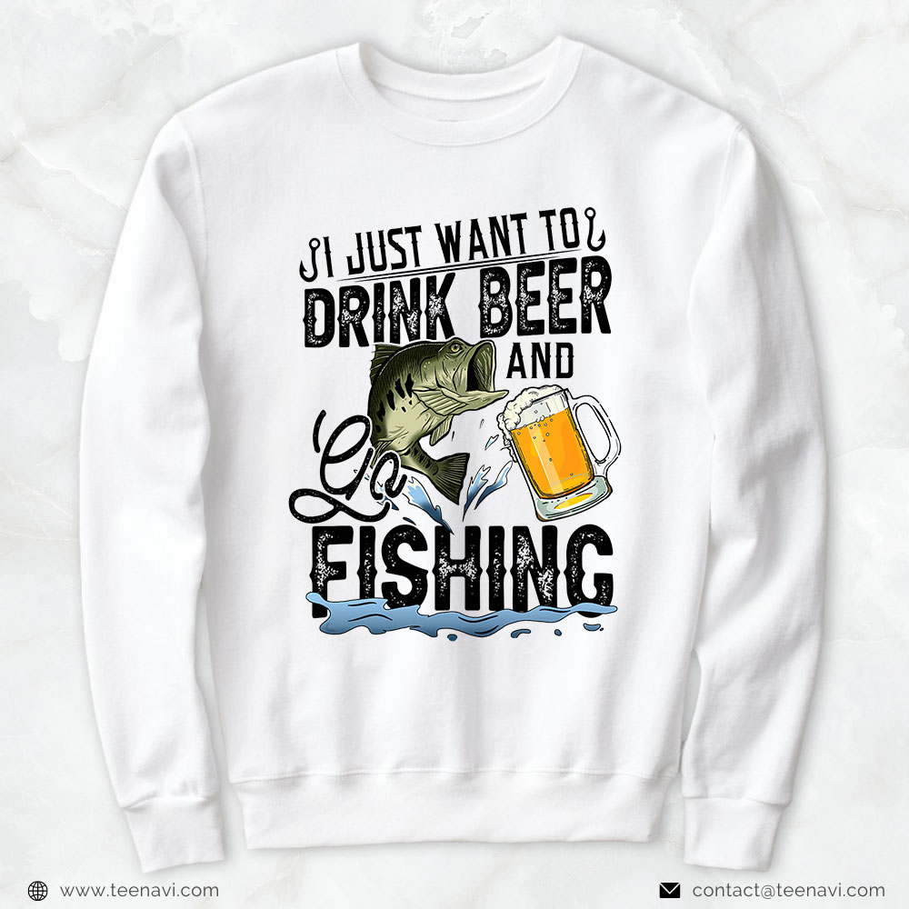 Men's Fishing Shirt, Fishing Drinking Shirt 