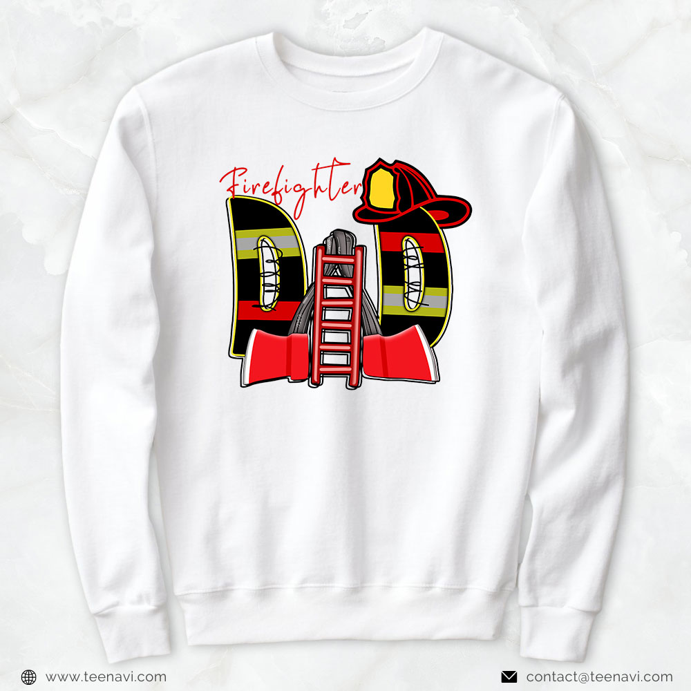 Firefighter Dad Shirt, Fire Equipment Proud To Be A Firefighter Dad