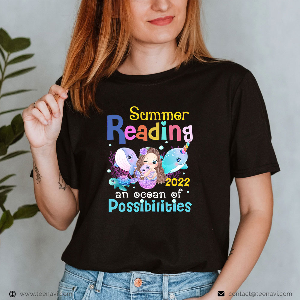  Cool Fishing Shirt, Oceans Of Possibilities Summer Reading 2022 Librarian Cute
