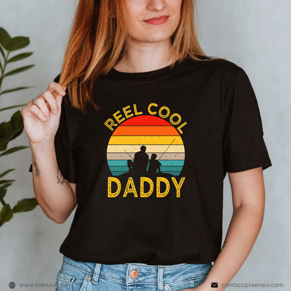 Cool Fishing Shirt, Reel Cool Daddy Fishing Daddy Vintage Grandpa Fathers Day