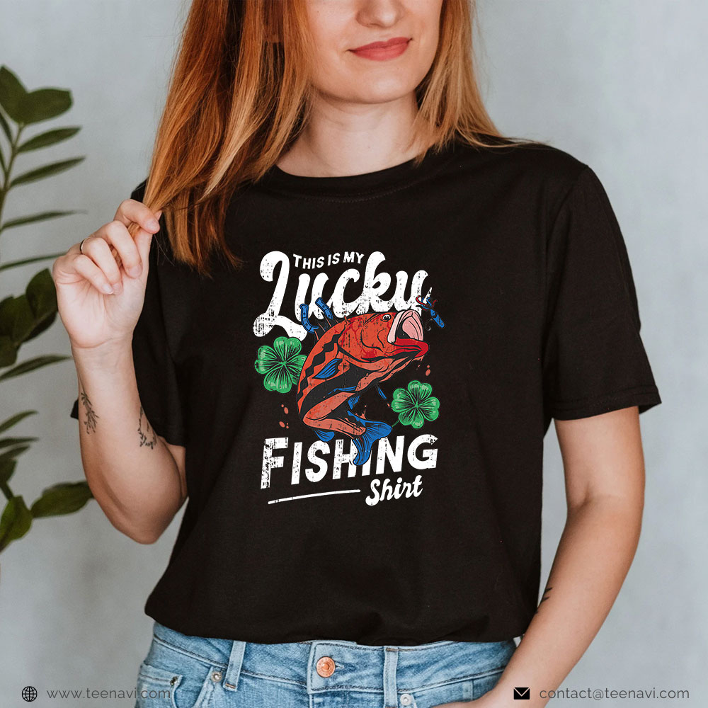 Fish Shirt, This Is My Lucky Fishing Premium Apparel