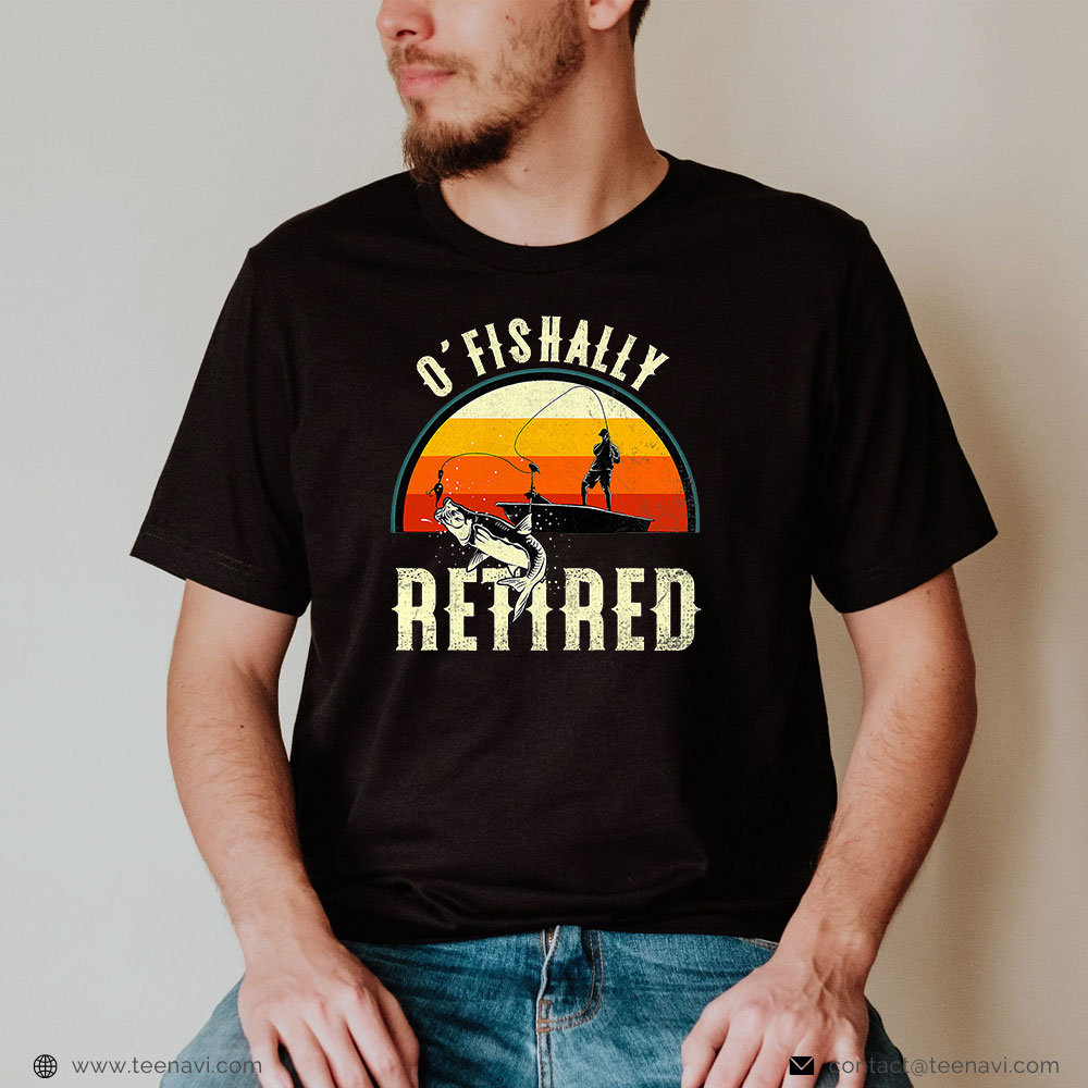 Fish Shirt, Ofishally Retired 2022 Fishing Retro Retirement Dad