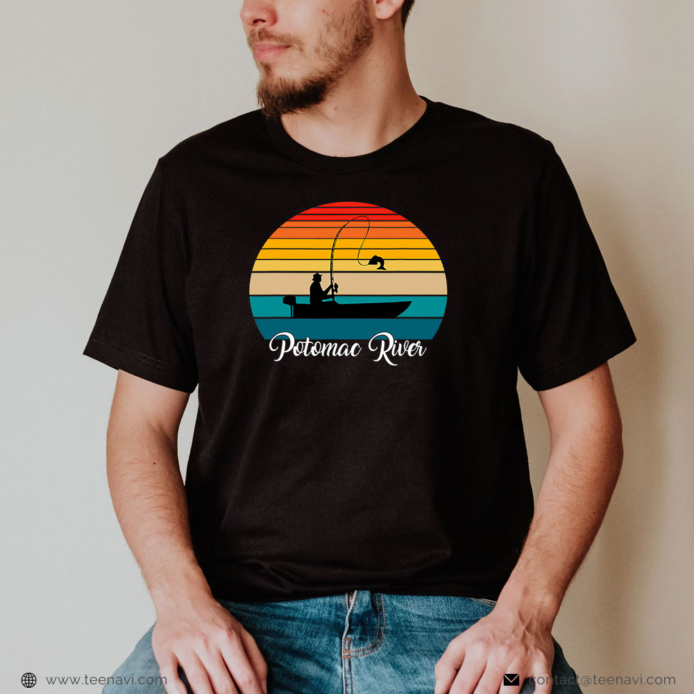 Fishing Shirt, Potomac River Souvenirs Gifts Fishing Vintage Gift